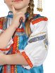 Русский народный костюм "Василиса" детский голубой атласный сарафан и блузка 1-6 лет фото 3 — Samogon-sam.ru