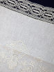 Скатерть прямоугольная белая с кремовым кружевом арт. 1С-968, 230х150 фото 3 — Samogon-sam.ru