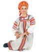 Русский народный костюм "Забава" льняной комплект бежевый сарафан и блузка XS-L фото 1 — Samogon-sam.ru