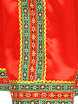 Русский народный костюм "Василиса" атласный комплект красный сарафан и блузка XS-L фото 4 — Samogon-sam.ru